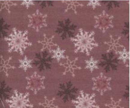 108476-57  16.90$/yd Snowflake delight in wine tones