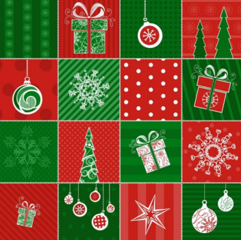 113184-57 of $16.90/yd Christmas Gifts in Red and Green