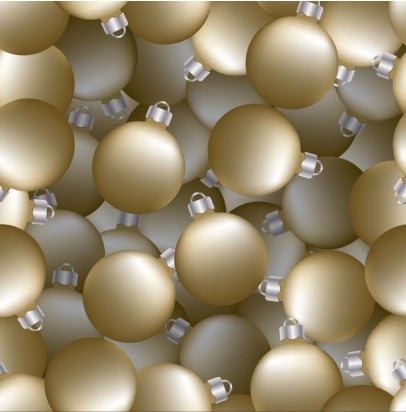 122161-57 $17.45/yd Christmas Gold Balls