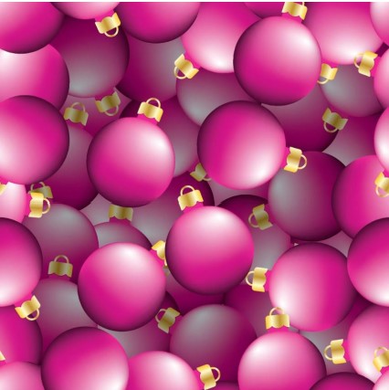 123061-57 $17.45/yd Christmas Pink and gold balls