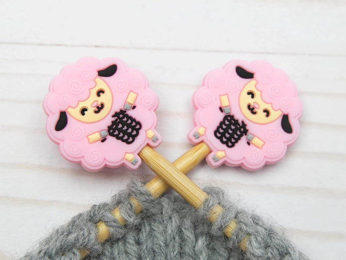 Pink Sheep Stitch Stoppers for your knitting. $9.00/set Choose 1 yard to get 1 set