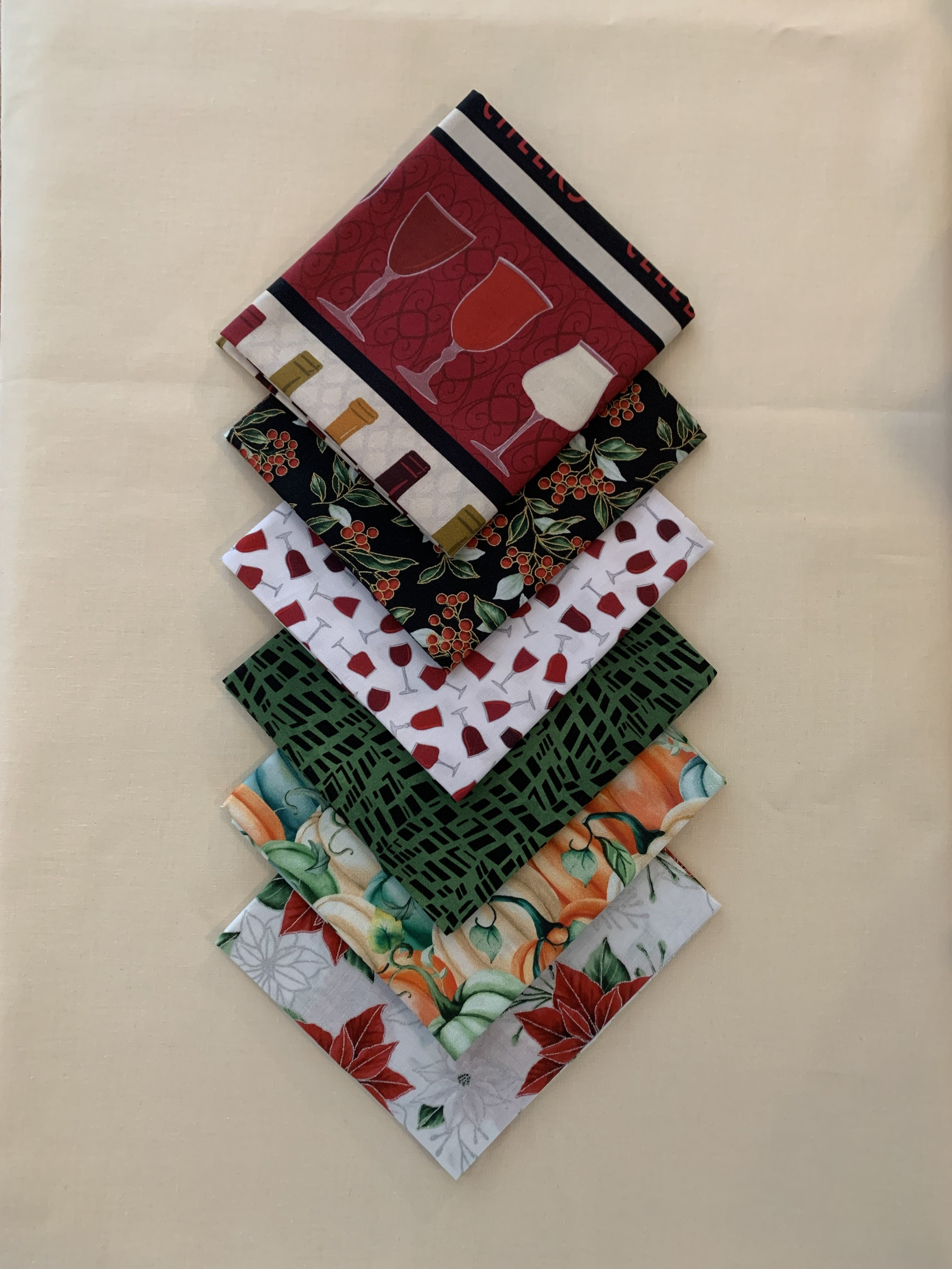 FQ-38 $33.85 for 6 Fat Quarters (19 1/2" X 22") (50cm X 56cm)