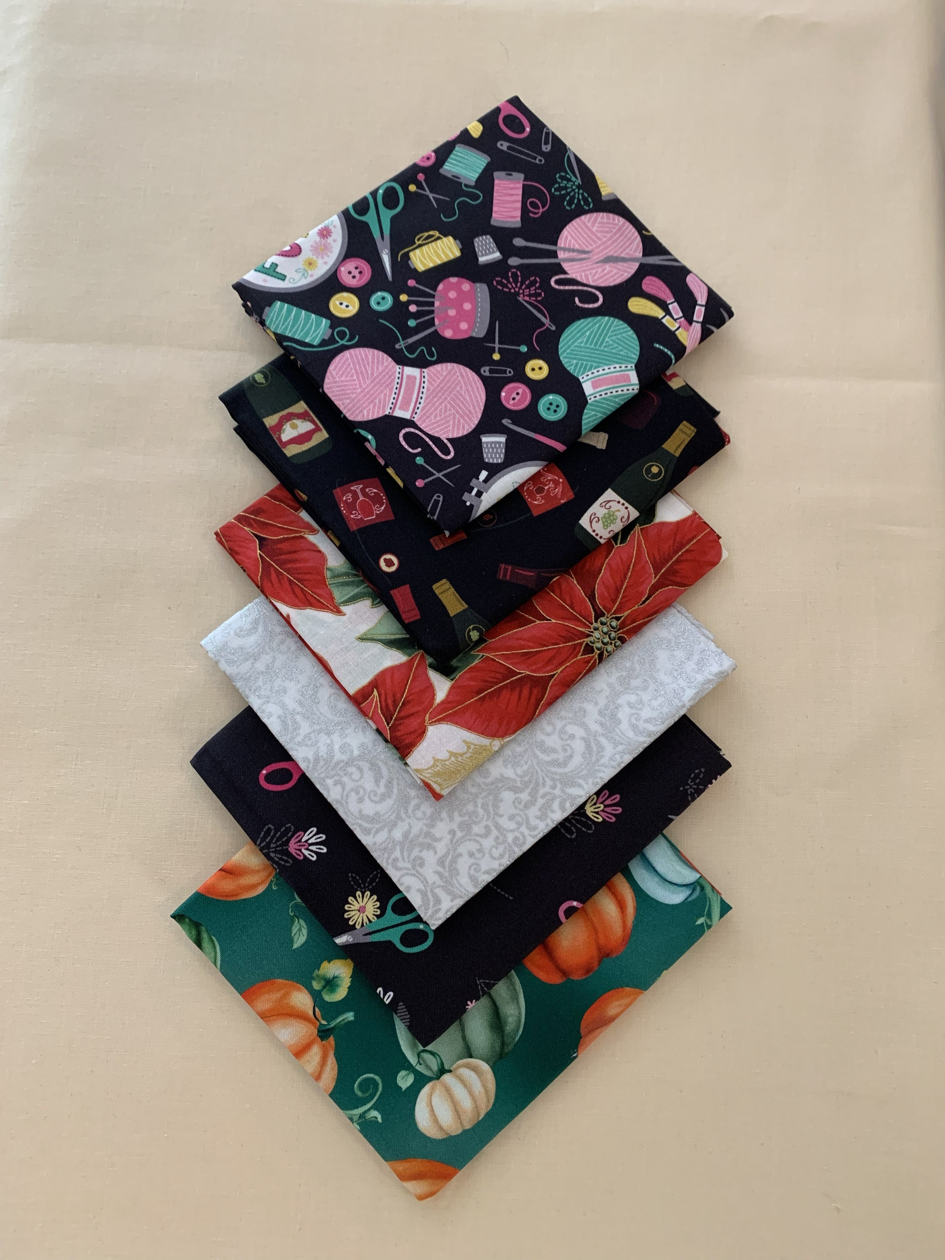 FQ-44 $33.85 for 6 Fat Quarters (19 1/2" X 22") (50cm X 56cm)