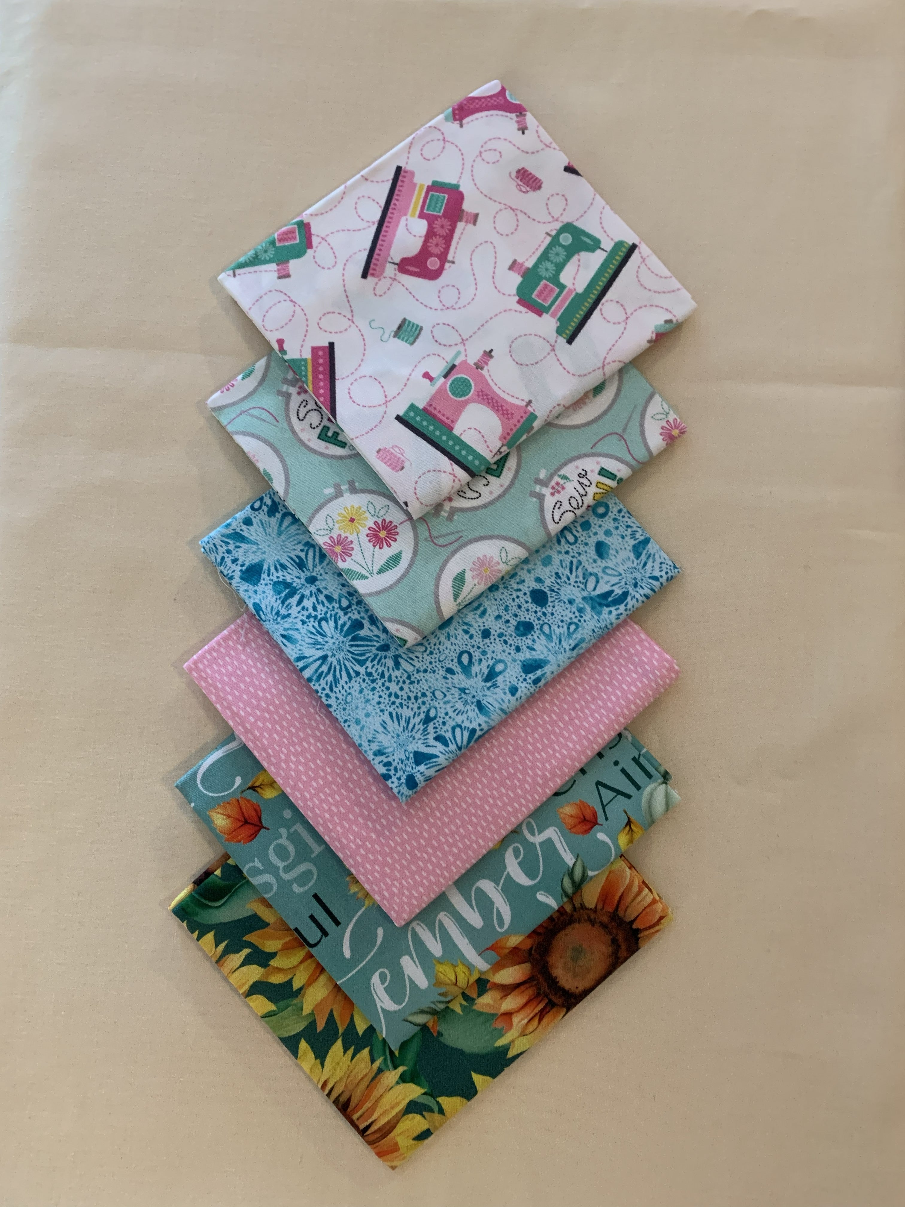 FQ-46 $33.85 for 6 Fat Quarters (19 1/2" X 22") (50cm X 56cm)