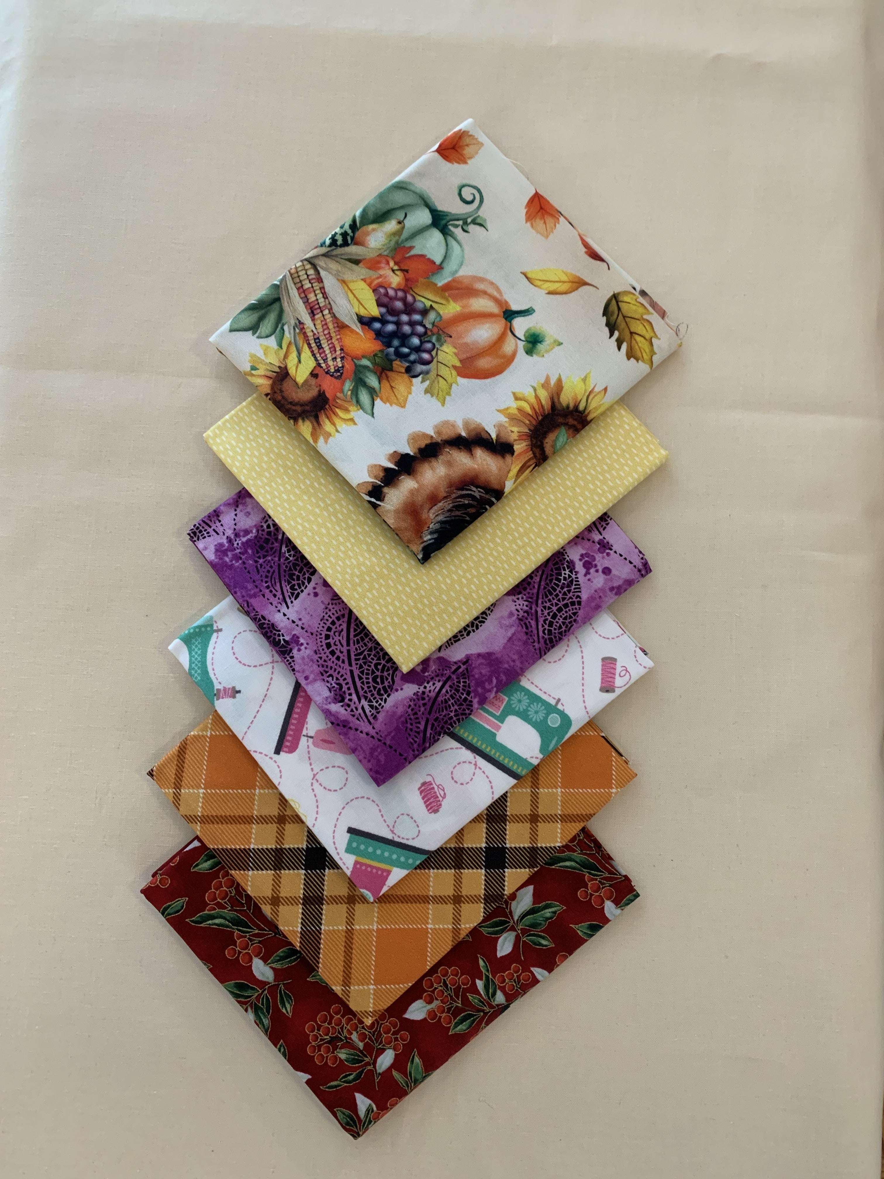 FQ-49 $33.85 for 6 Fat Quarters (19 1/2" X 22") (50cm X 56cm)