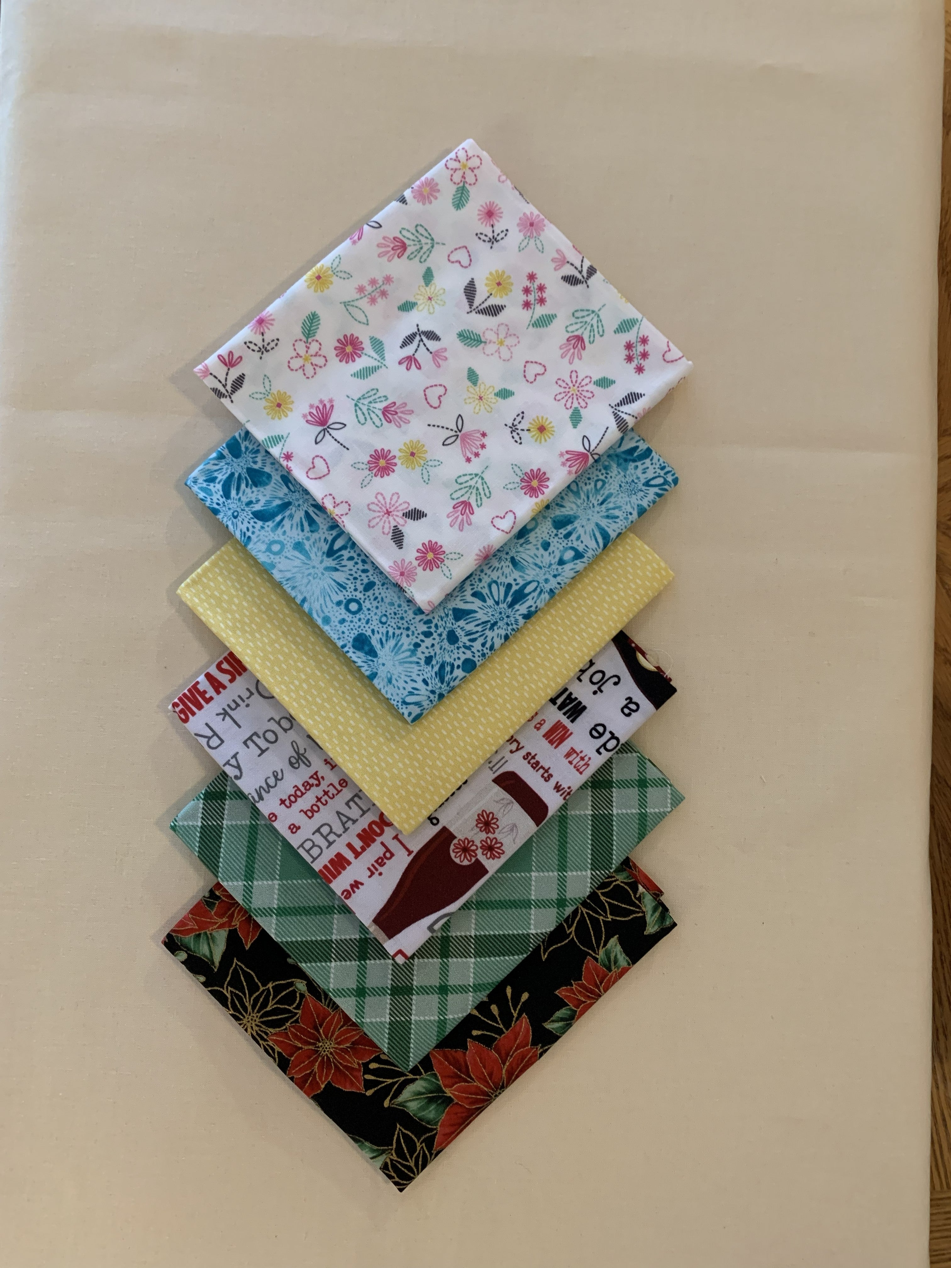 FQ-50 $33.85 for 6 Fat Quarters (19 1/2" X 22") (50cm X 56cm)