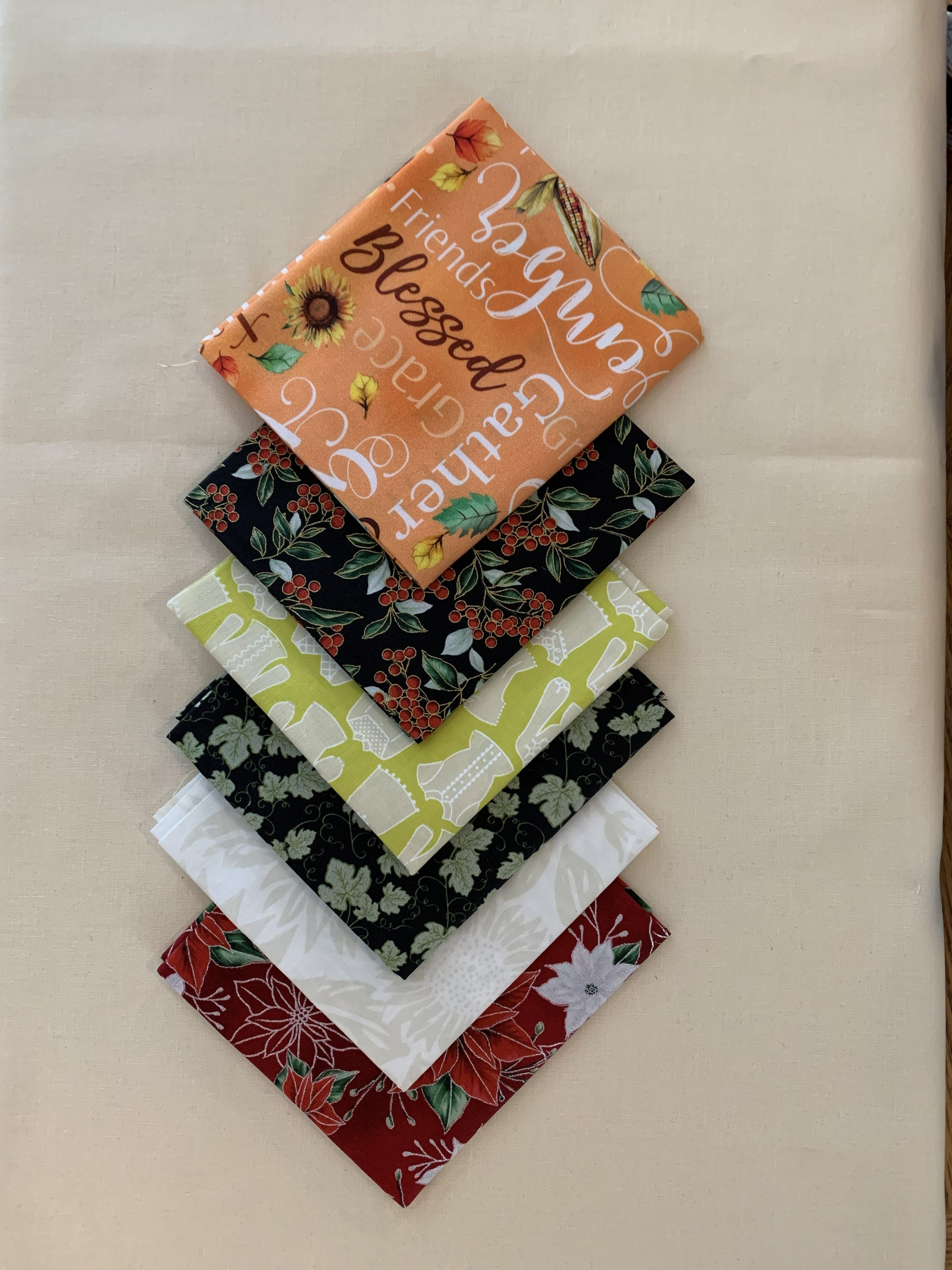 FQ-55 $33.85 for 6 Fat Quarters (19 1/2" X 22") (50cm X 56cm)