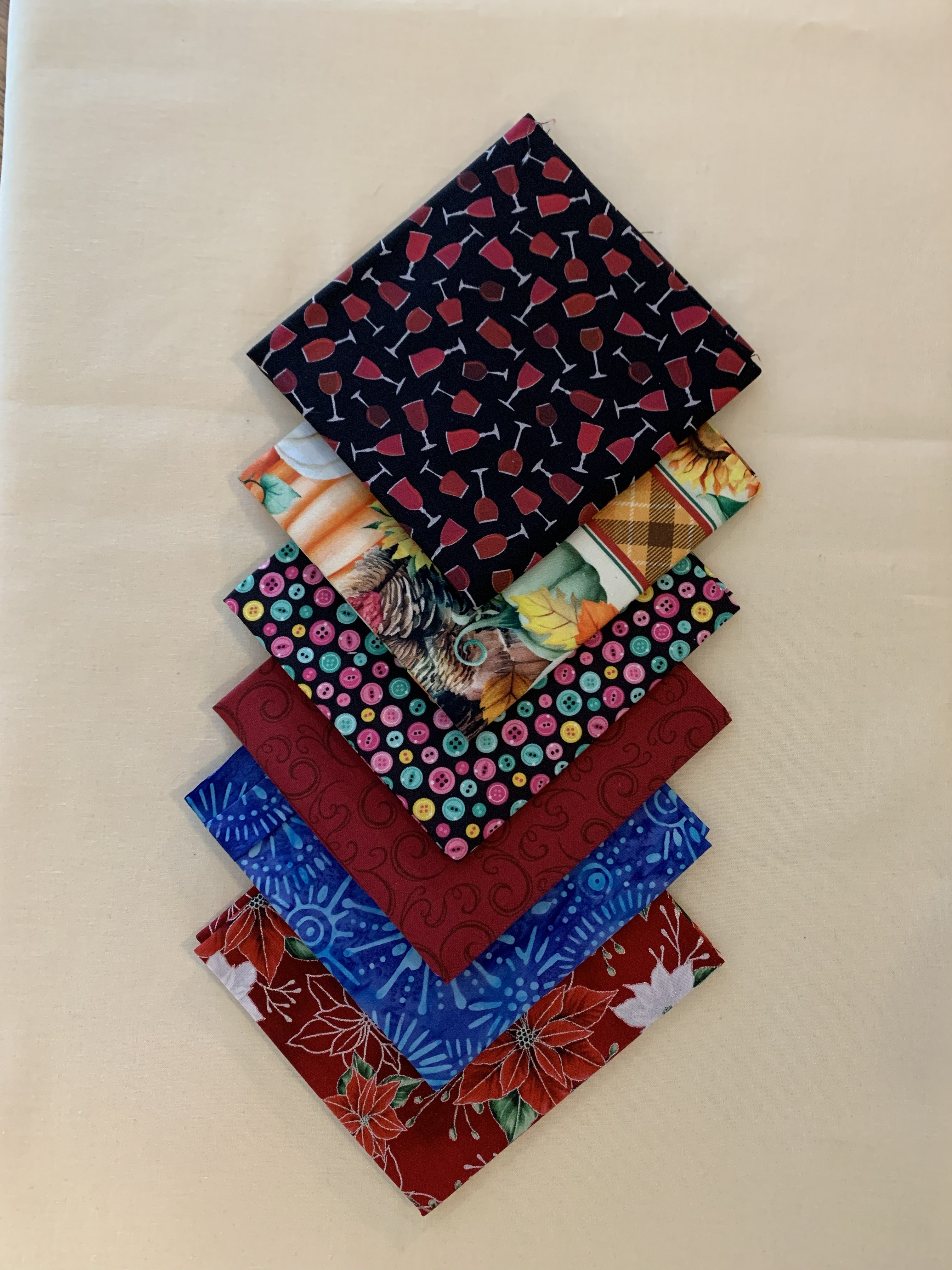 FQ-56 $33.85 for 6 Fat Quarters (19 1/2" X 22") (50cm X 56cm)
