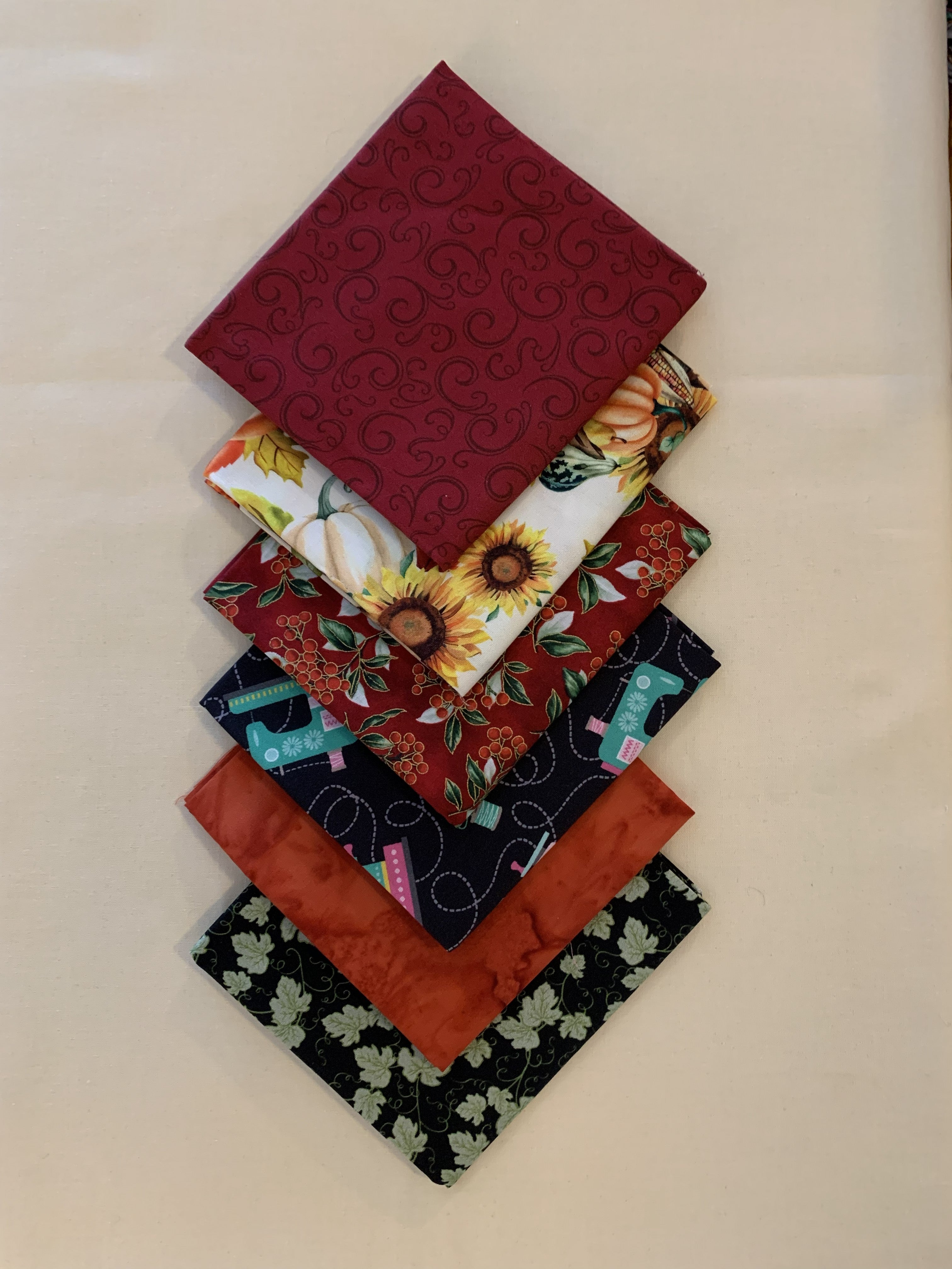 FQ-63 $33.85 for 6 Fat Quarters (19 1/2" X 22") (50cm X 56cm)