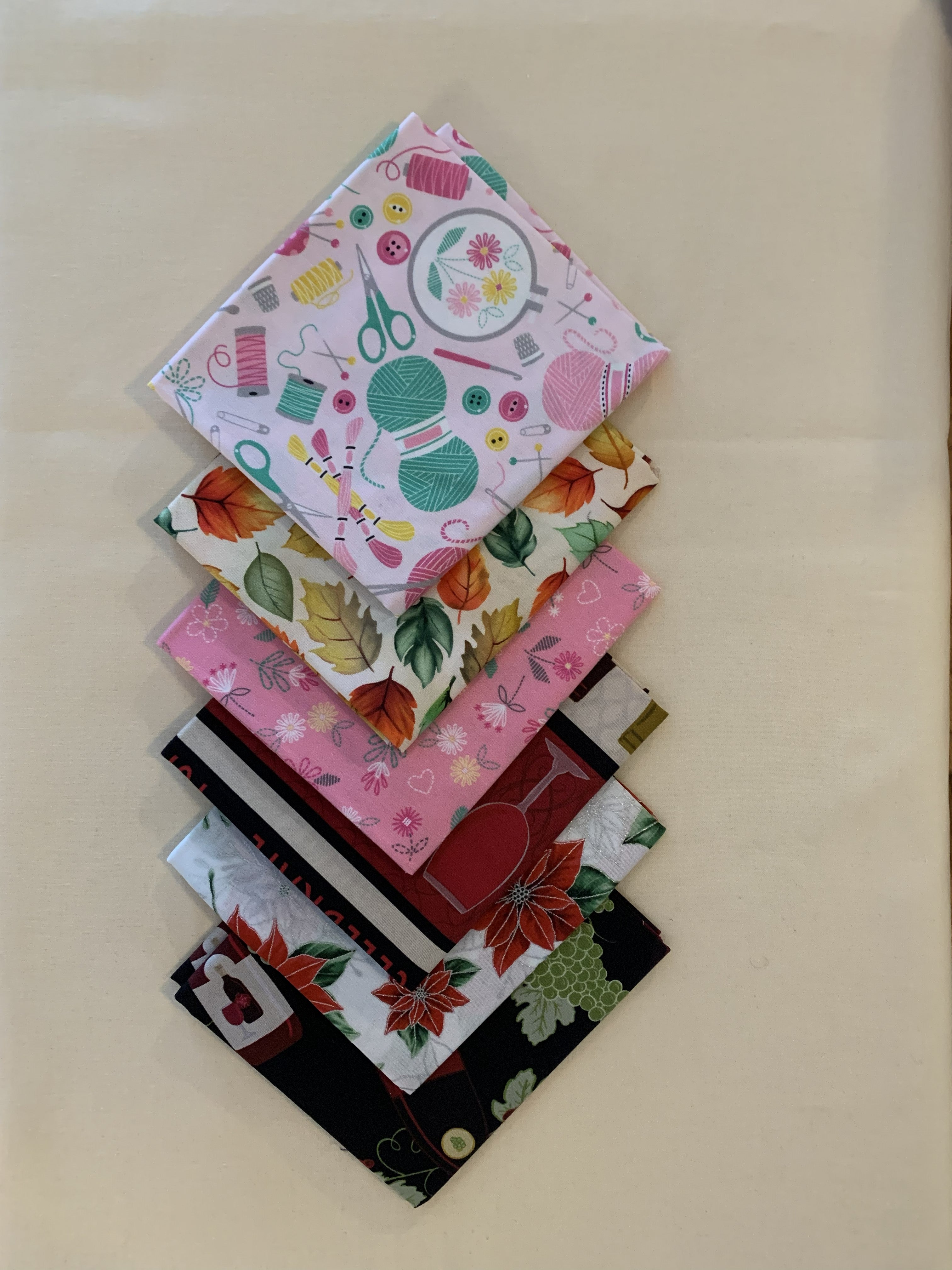 FQ-65 $33.85 for 6 Fat Quarters (19 1/2" X 22") (50cm X 56cm)
