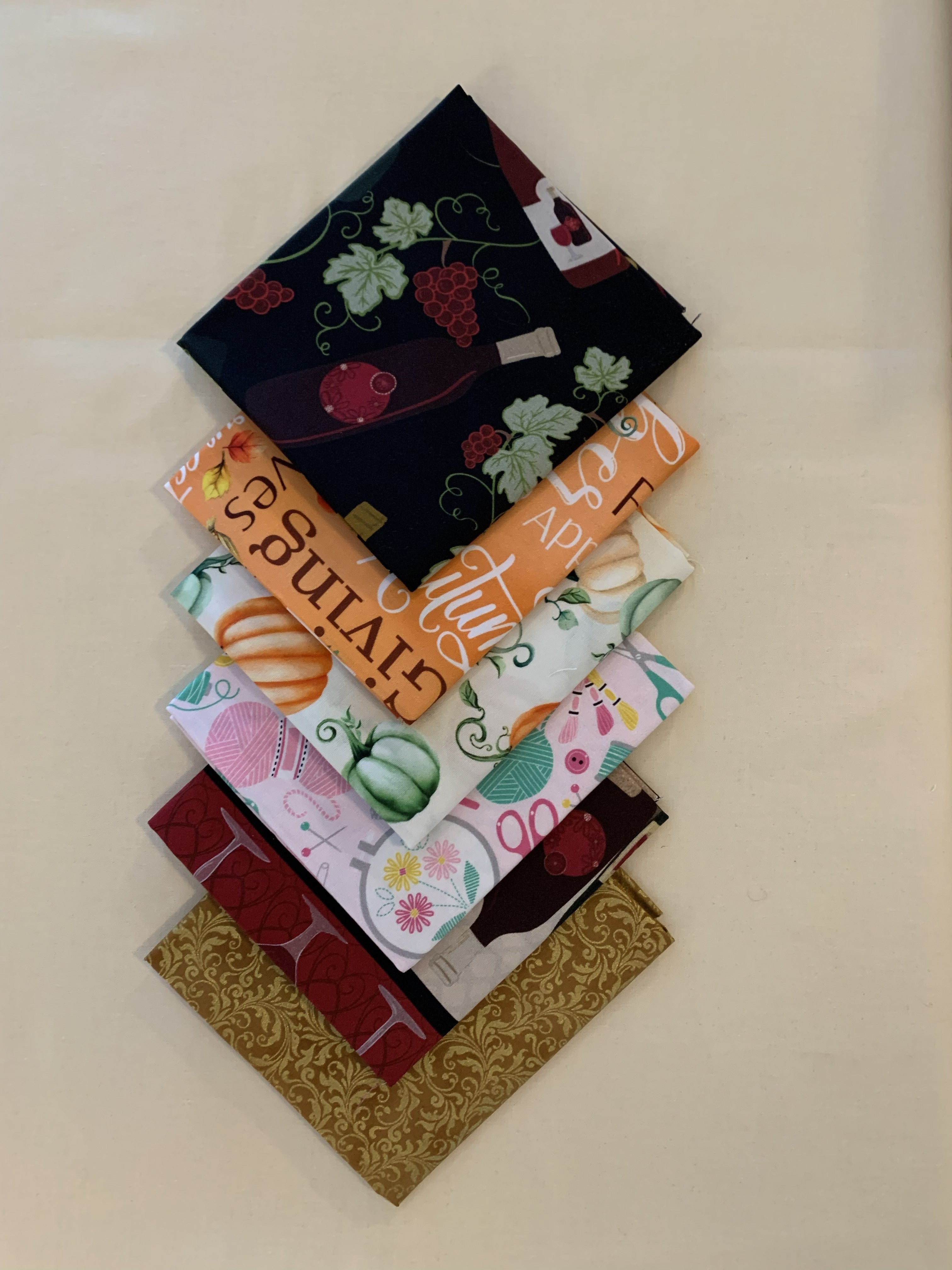 FQ-66 $33.85 for 6 Fat Quarters (19 1/2" X 22") (50cm X 56cm)