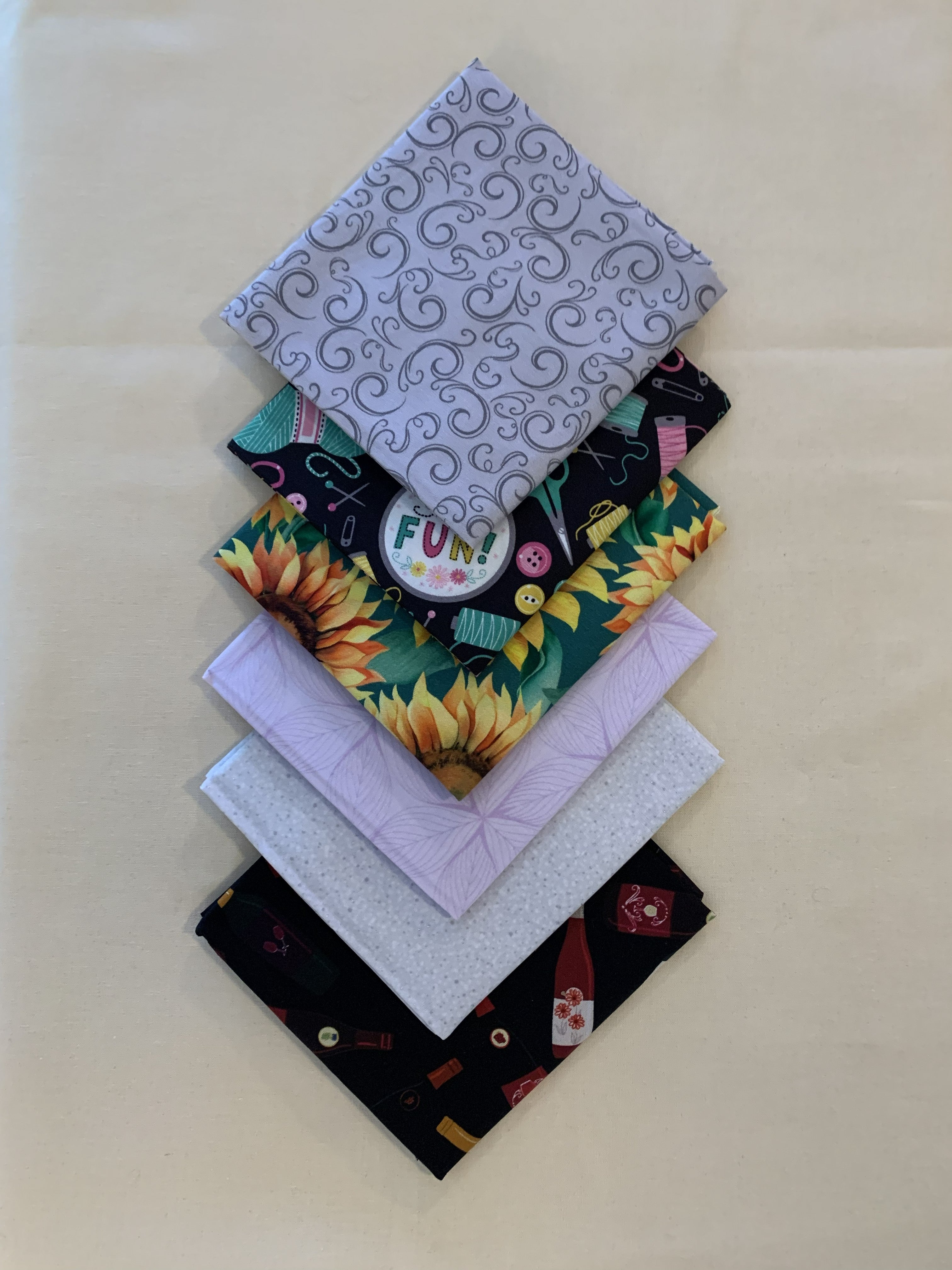 FQ-71 $33.85 for 6 Fat Quarters (19 1/2" X 22") (50cm X 56cm)