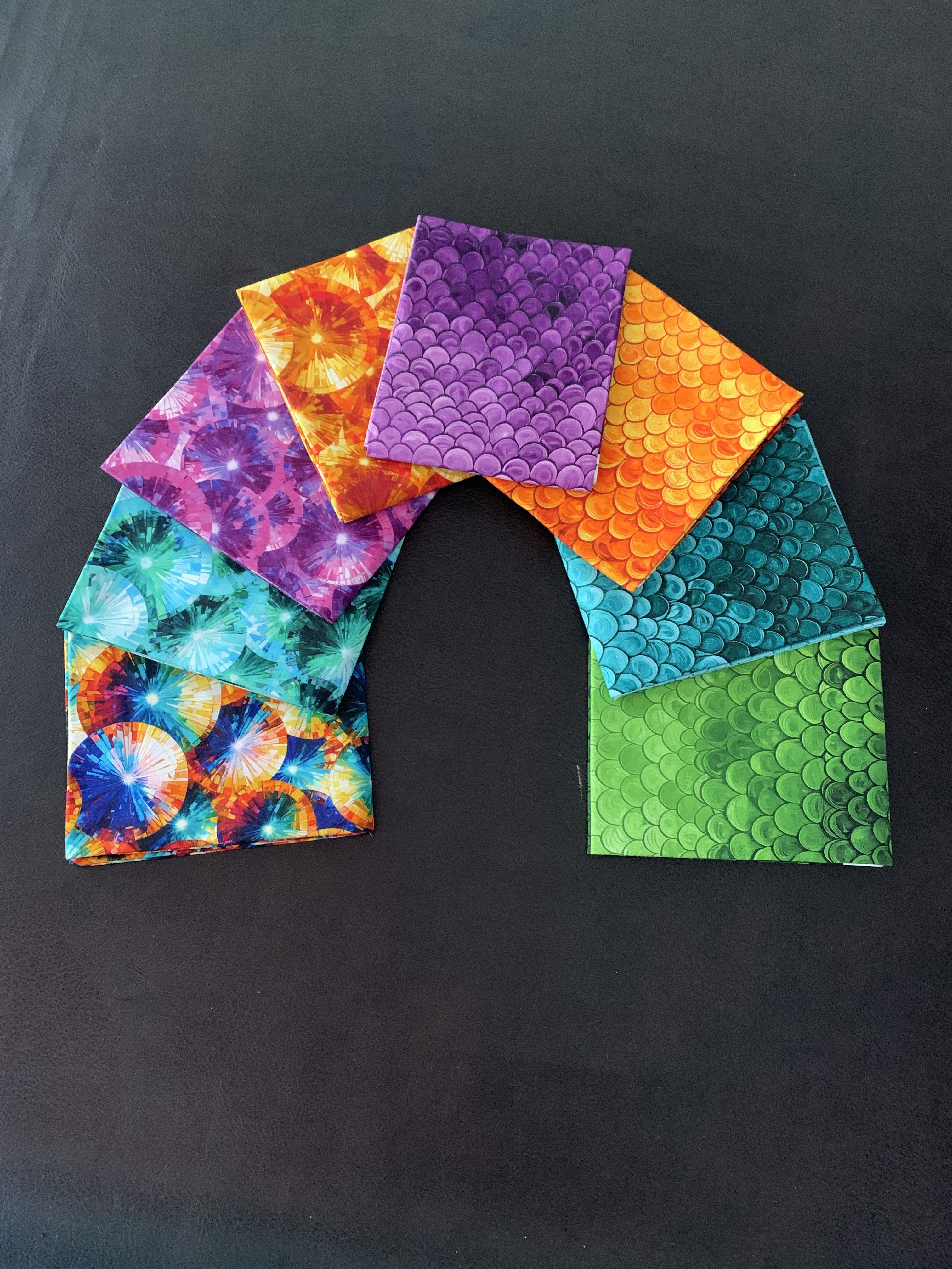 50202FQB $27.60 for 8 Fat Quarters "Kaleidoscope" by Camelot