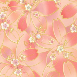 21932-144 $20.50/yd Peach toned flowers