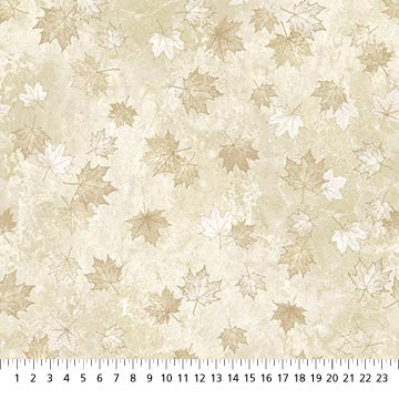24267-12 $17.35/yd (Only 3 yds left ) Oh! Canada Collection, Maple Leaves in Several tones of cream