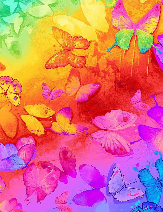 CD7135 $18.45 Neon Nature Brightly Painted Butterflies  Sew very Colourful