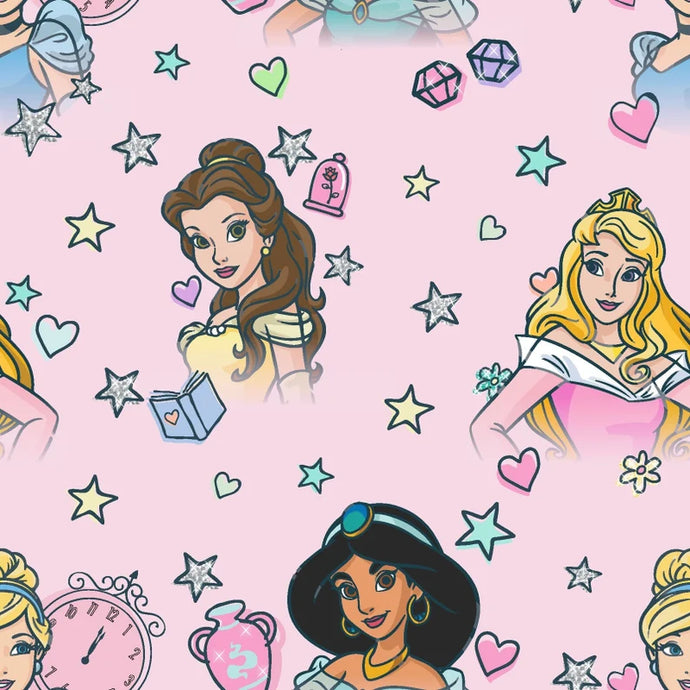 73932 $18.45/yd Princess' on pink. Every little girls dream quilt