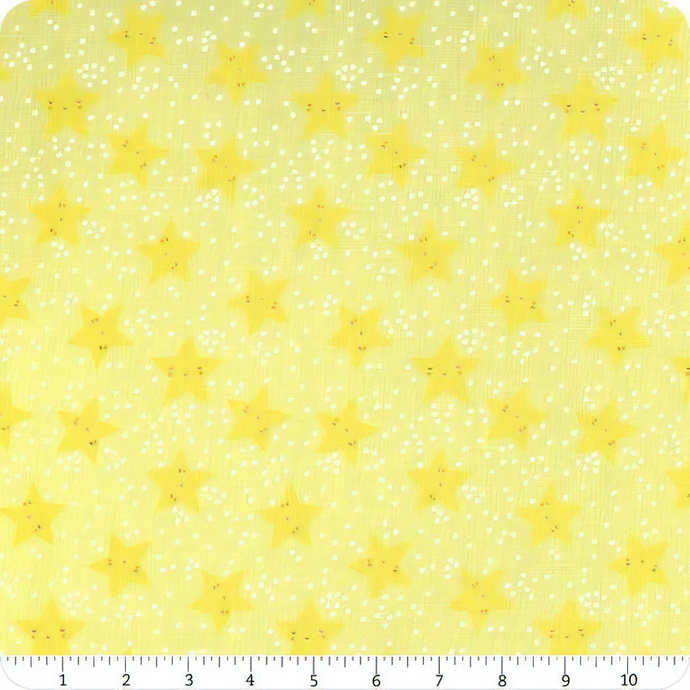 1405-PCN $11.90/yd SHINE BRIGHT STARLIGHT, YELLOW ON YELLOW